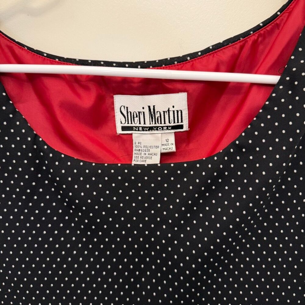 Sheri Martin NY Polka Dot Sleeveless Dress Size12 - Picture 3 of 5